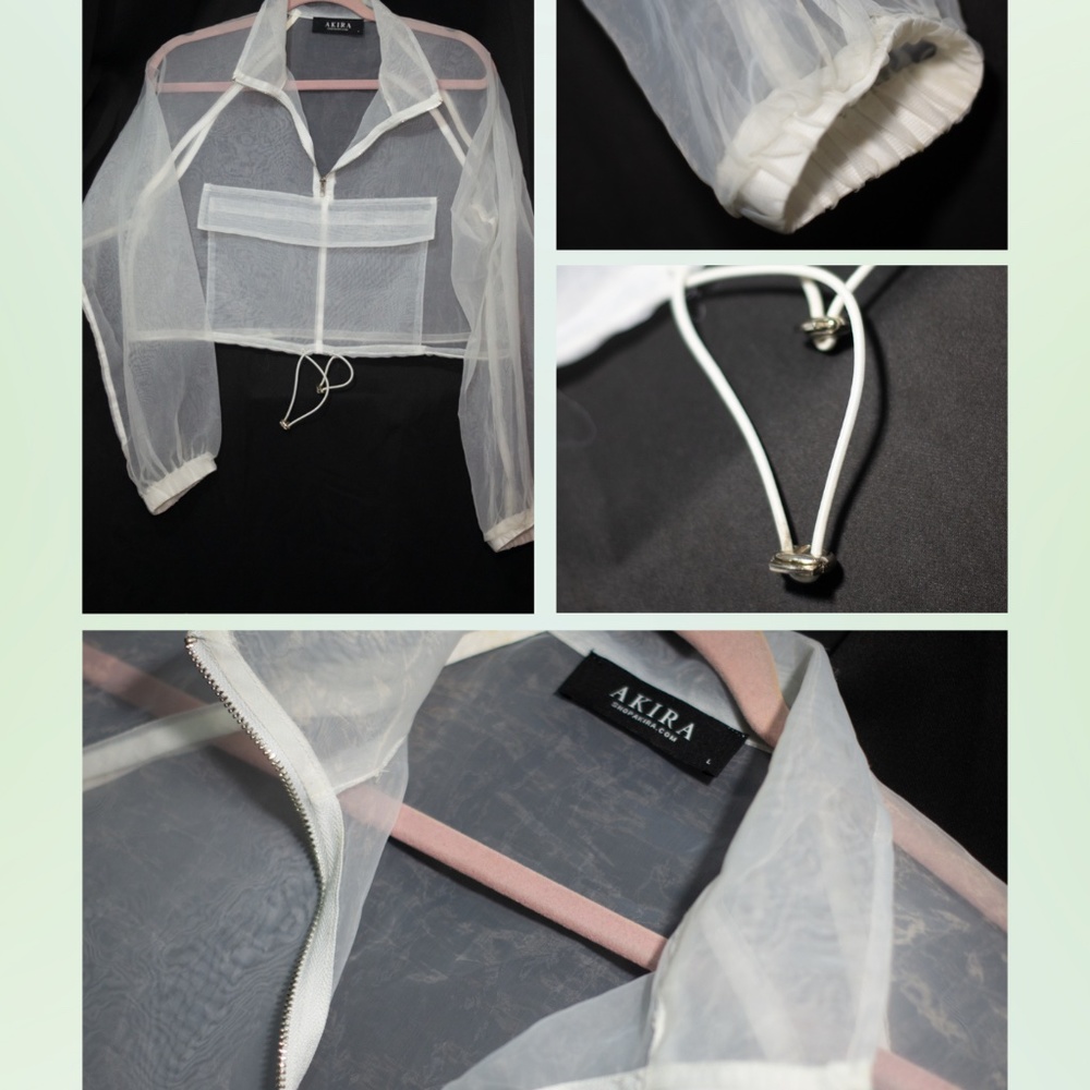 Back in Town - White See thru Long Sleeve Jacket